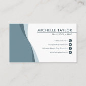 Moderne en schone blauwe golf — Echte omgeving Visitekaartje (Achterkant)