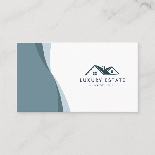 Moderne en schone blauwe golf — Echte omgeving Visitekaartje (Voorkant)