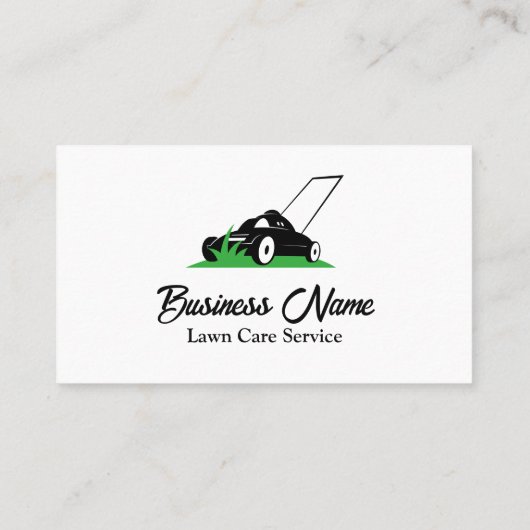 Moderne en schone gazonzorg visitekaartje (Achterkant)