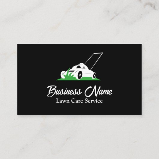 Moderne en schone gazonzorg visitekaartje (Achterkant)