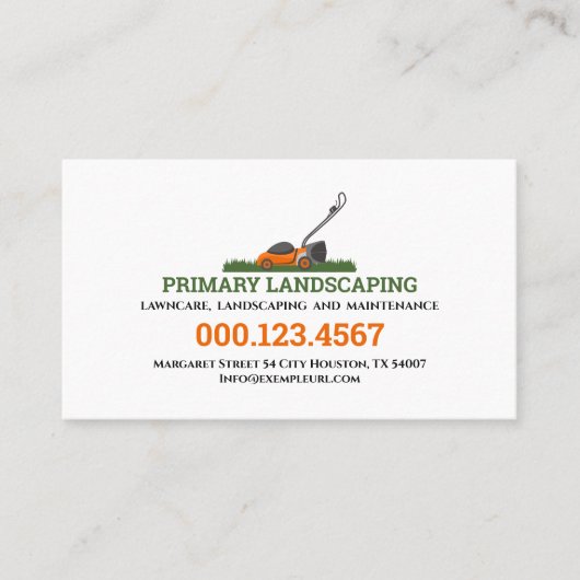 Moderne en schone professionele landschapsarchitec visitekaartje (Voorkant)