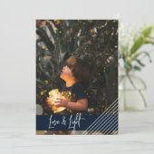 Moderne en Simply Liefde en Licht Chanoeka Feestdagenkaart (Staand voorkant)