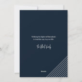 Moderne en Simply Liefde en Licht Chanoeka Feestdagenkaart (Achterkant)