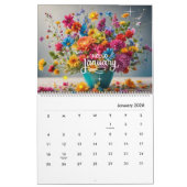 Moderne en Stijlvolle Bloemenkalender 2024 Maandel Kalender (Jan 2026)