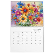 Moderne en Stijlvolle Bloemenkalender 2024 Maandel Kalender (Feb 2026)