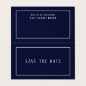 Moderne en stijlvolle foto, sla de datumkaart op visitekaartje (Buitenkant ongevouwen)