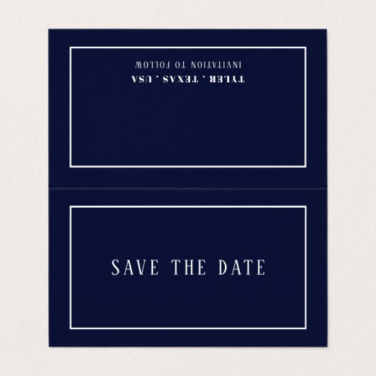 Moderne en stijlvolle foto, sla de datumkaart op visitekaartje (Buitenkant ongevouwen)