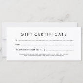 Moderne en stijlvolle Gold- en zwarte-cadeaubon (Achterkant)