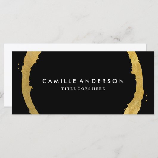 Moderne en stijlvolle Gold- en zwarte-cadeaubon (Voorkant / Achterkant)