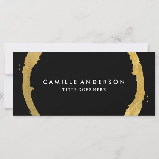 Moderne en stijlvolle Gold- en zwarte-cadeaubon (Voorkant)