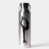 Moderne en stijlvolle ijsschaatser vrouw gepersona waterfles (Voorkant)