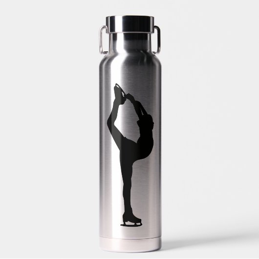 Moderne en stijlvolle ijsschaatser vrouw gepersona waterfles (Voorkant)