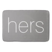 Moderne en stijlvolle late grijze en witte hoezen badmat (Voorkant)