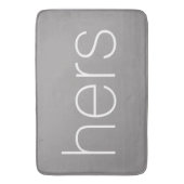 Moderne en stijlvolle late grijze en witte hoezen badmat (Voorkant Verticaal)