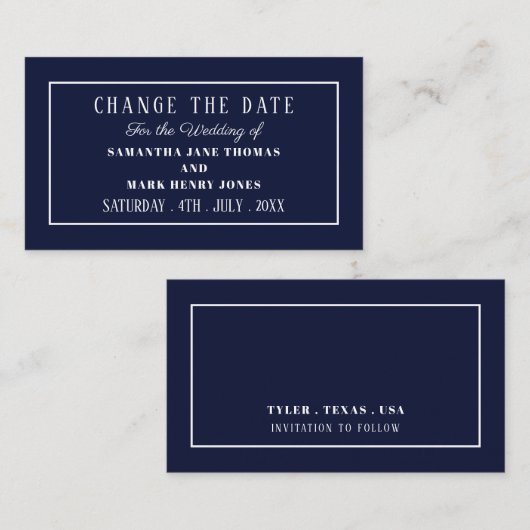 Moderne en stijlvolle, om het even welke kleur, ve informatiekaartje (Voorkant / Achterkant)