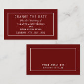 Moderne en stijlvolle, om het even welke kleur, ve informatiekaartje (Voorkant / Achterkant)