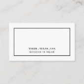 Moderne en stijlvolle, om het even welke kleur, ve informatiekaartje (Achterkant)