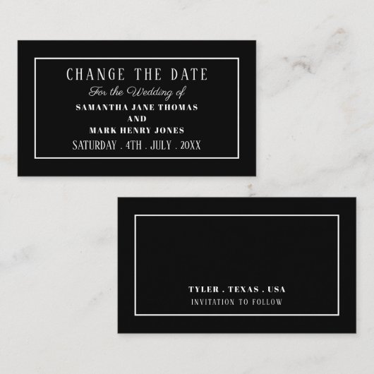 Moderne en stijlvolle, om het even welke kleur, ve informatiekaartje (Voorkant / Achterkant)