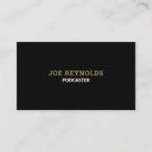 Moderne en stijlvolle pooster, podcast visitekaartje (Voorkant)