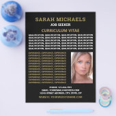 Moderne en stijlvolle taakzoekers curriculum vitae flyer (Enkel)