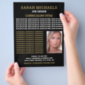 Moderne en stijlvolle taakzoekers curriculum vitae flyer (Hand)