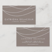 Moderne en stijlvolle Visitekaartje met witte tuin (Voorkant / Achterkant)