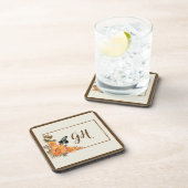 Moderne en stijlvolle vlinderbloemige monogrammen bier onderzetter (Rechterzijde)