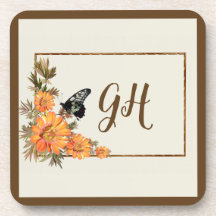 Moderne en stijlvolle vlinderbloemige monogrammen