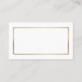 Moderne en stijlvolle, witte en goudkleurige, klantenkaartje (Achterkant)