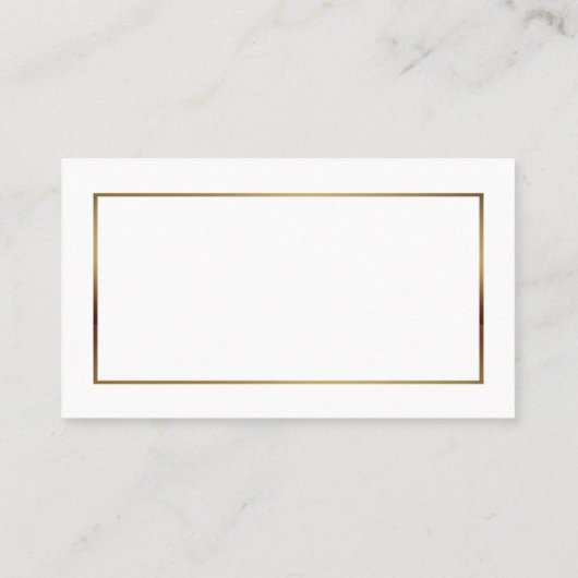 Moderne en stijlvolle, witte en goudkleurige, klantenkaartje (Achterkant)