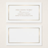 Moderne en stijlvolle, witte en goudloze, gratis D Visitekaartje (Voorkant /achterkant)