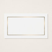 Moderne en stijlvolle, witte en goudloze, gratis D Visitekaartje (Achterkant)