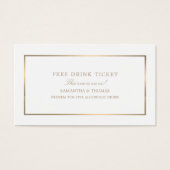 Moderne en stijlvolle, witte en goudloze, gratis D Visitekaartje (Voorkant)