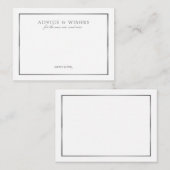 Moderne en stijlvolle, witte en zilverkleurige Adv Informatiekaartje (Voorkant / Achterkant)