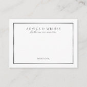 Moderne en stijlvolle, witte en zilverkleurige Adv Informatiekaartje (Voorkant)