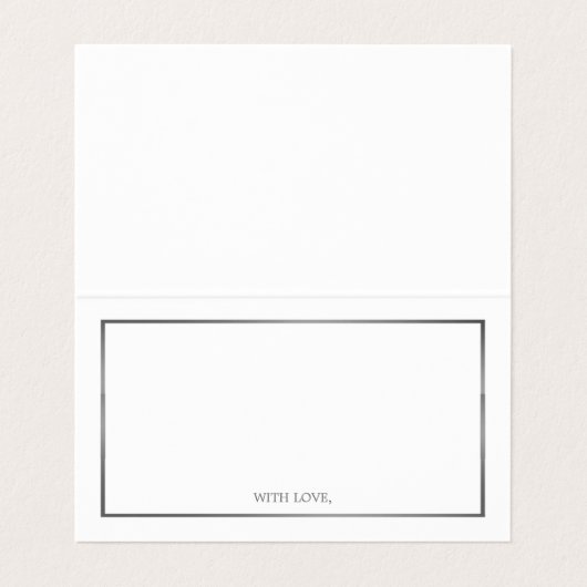 Moderne en stijlvolle, witte en zilverkleurige Adv Visitekaartje (Binnenkant ongevouwen)