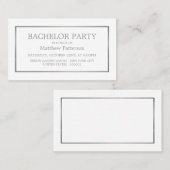 Moderne en stijlvolle, witte/zilverkleurige Ticket (Voorkant / Achterkant)