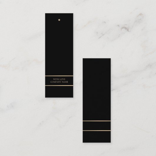 Moderne en stijlvolle, zwarte en gouden Labels (Voorkant / Achterkant)