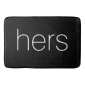 Moderne en stijlvolle zwarte en witte hoezen badmat (Voorkant)