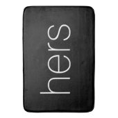 Moderne en stijlvolle zwarte en witte hoezen badmat (Voorkant Verticaal)