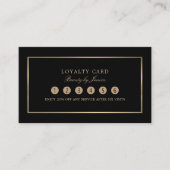 Moderne en stijlvolle, zwarte & gouden, klantenkaartje (Voorkant)