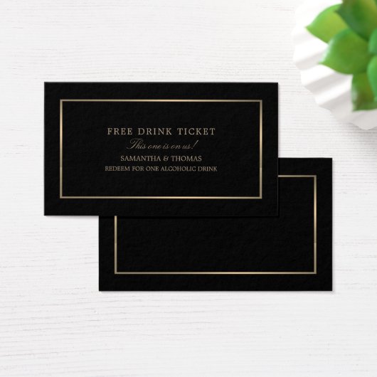 Moderne en stijlvolle, zwarte & goudloze, gratis D Visitekaartjes (Bureau)