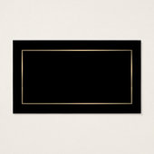 Moderne en stijlvolle, zwarte & goudloze, gratis D Visitekaartjes (Achterkant)