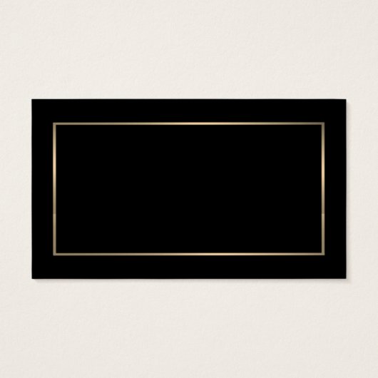 Moderne en stijlvolle, zwarte & goudloze, gratis D Visitekaartjes (Achterkant)