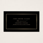 Moderne en stijlvolle, zwarte & goudloze, gratis D Visitekaartjes (Voorkant)