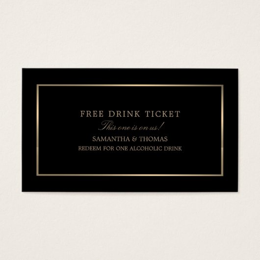 Moderne en stijlvolle, zwarte & goudloze, gratis D Visitekaartjes (Voorkant)