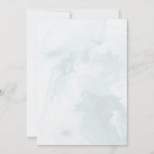 Moderne en trendy blauwe roos bruiloft save the date (Achterkant)