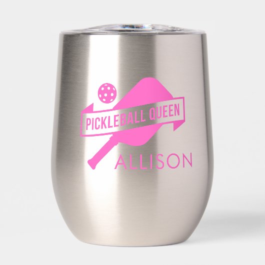 Moderne en Trendy Pink Pickleball Queen (Voorkant)