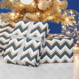 Moderne en trendy zigzaggende pret geometrische li cadeaupapier