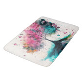 Moderne en vette mystieke boom (blauw, roze, oranj badmat (Gekanteld)